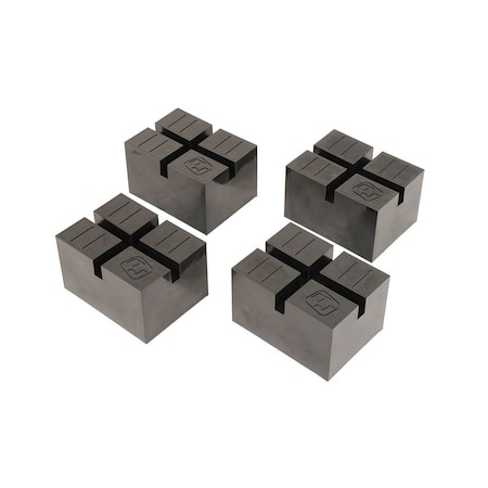 Quickjack Urethane Rubber Block, PinchWeld Design, Hard Rubber, PK 4 QJ Pinch-Weld Block / Set of Four